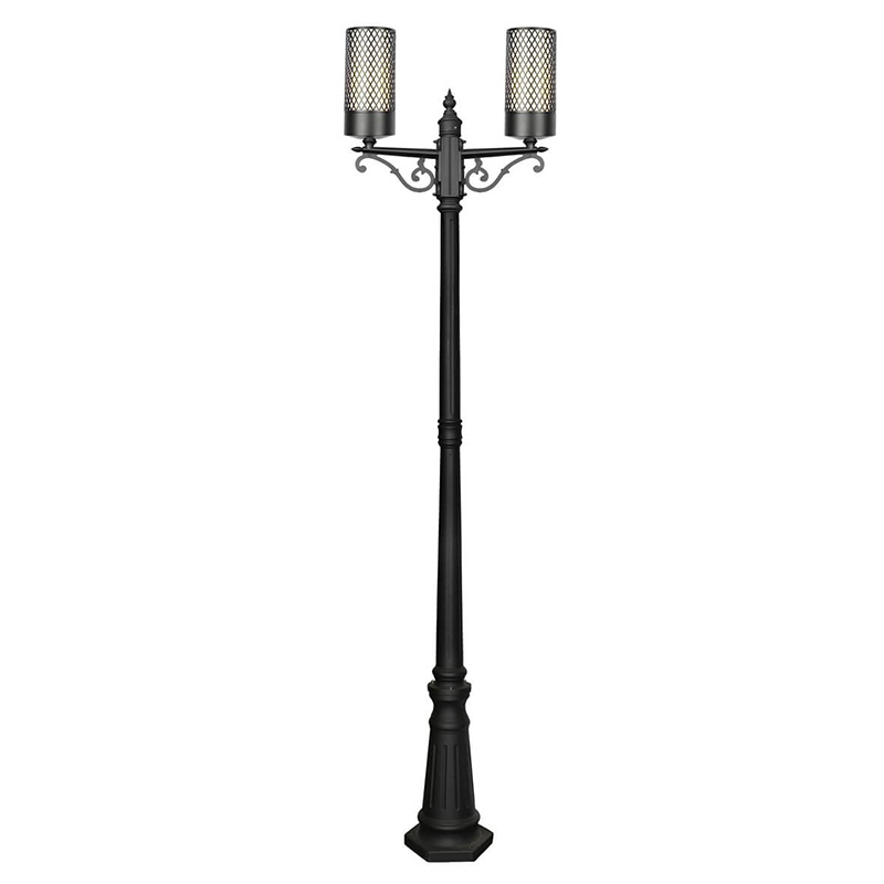 Парковый торшер Holger Street Floor Lamp Черный Белое матовое стекло Парковый торшер Holger Street Floor Lamp Черный Белое матовое стекло в Липецке | Loft Concept
