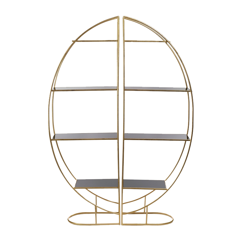 Стеллаж Double Shine Gold Золотой Желтый Стеллаж Double Shine Gold Золотой Желтый в Липецке | Loft Concept