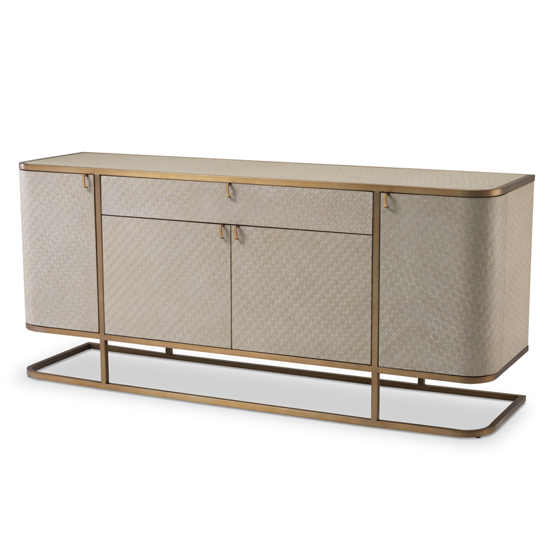 Комод Eichholtz Dresser Napa Valley oak Бежевый Матовая латунь в Липецке | Loft Concept 