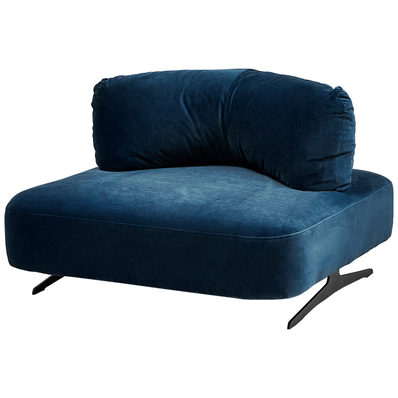 Кресло Dacosta Chair blue Сапфирово-синий Черный Кресло Dacosta Chair blue Сапфирово-синий Черный в Липецке | Loft Concept