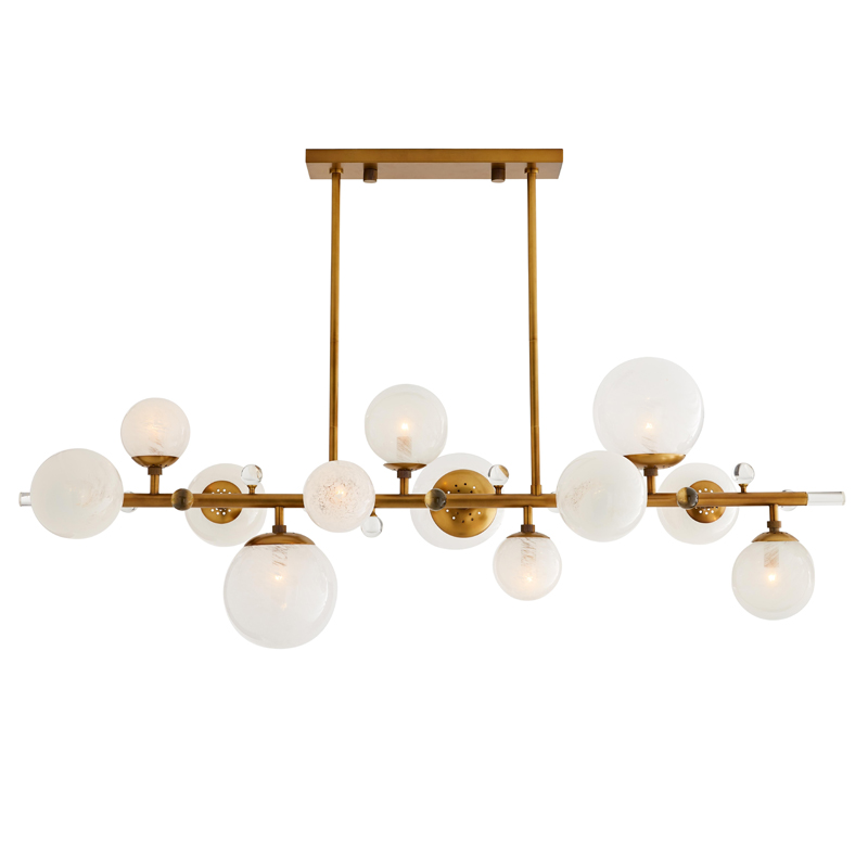 Люстра Arteriors TROON CHANDELIER Золотой Прозрачный Белый Люстра Arteriors TROON CHANDELIER Золотой Прозрачный Белый в Липецке | Loft Concept