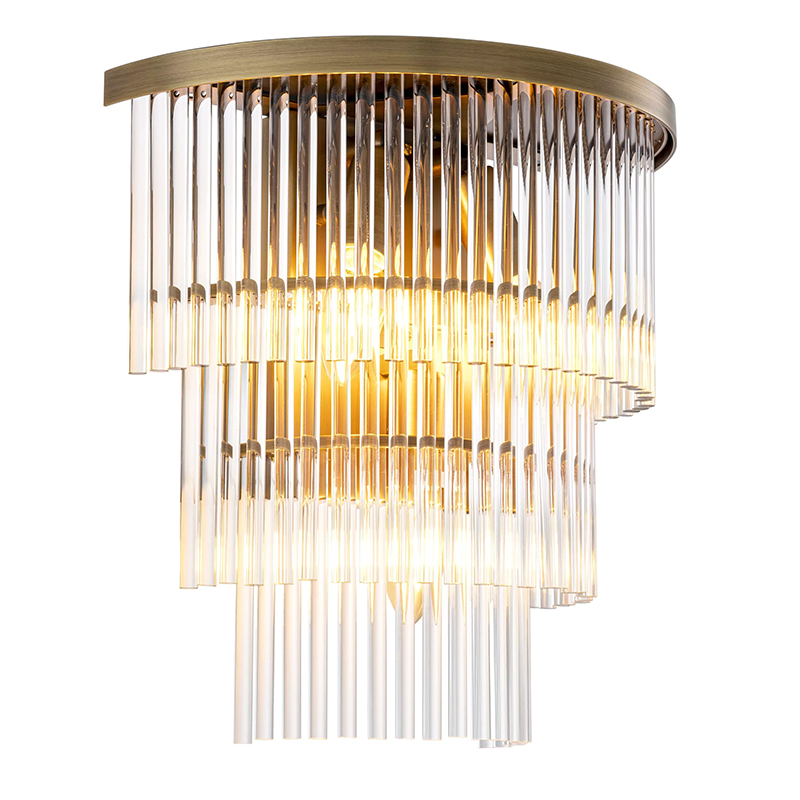Бра Eichholtz Wall Lamp East Brass Прозрачное Стекло Латунь Бра Eichholtz Wall Lamp East Brass Прозрачное Стекло Латунь в Липецке | Loft Concept