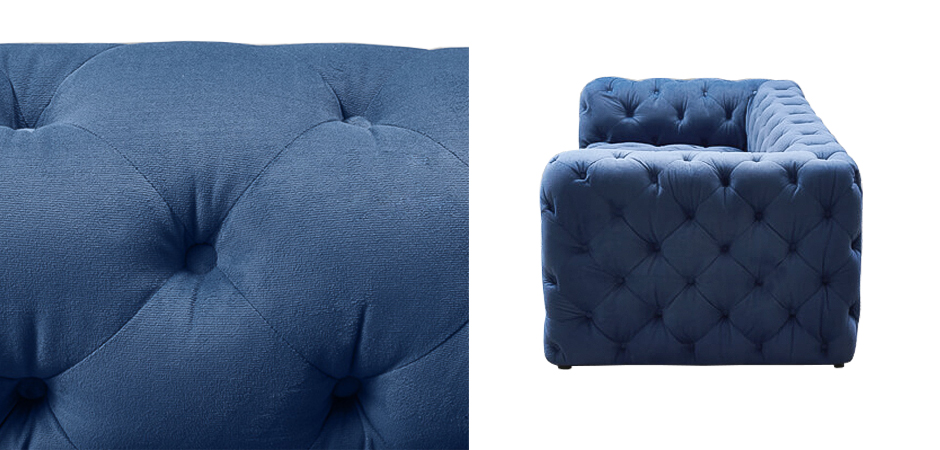 Диван Soho tufted blue velor Диван Soho tufted blue velor - Loft-Concept в Липецке