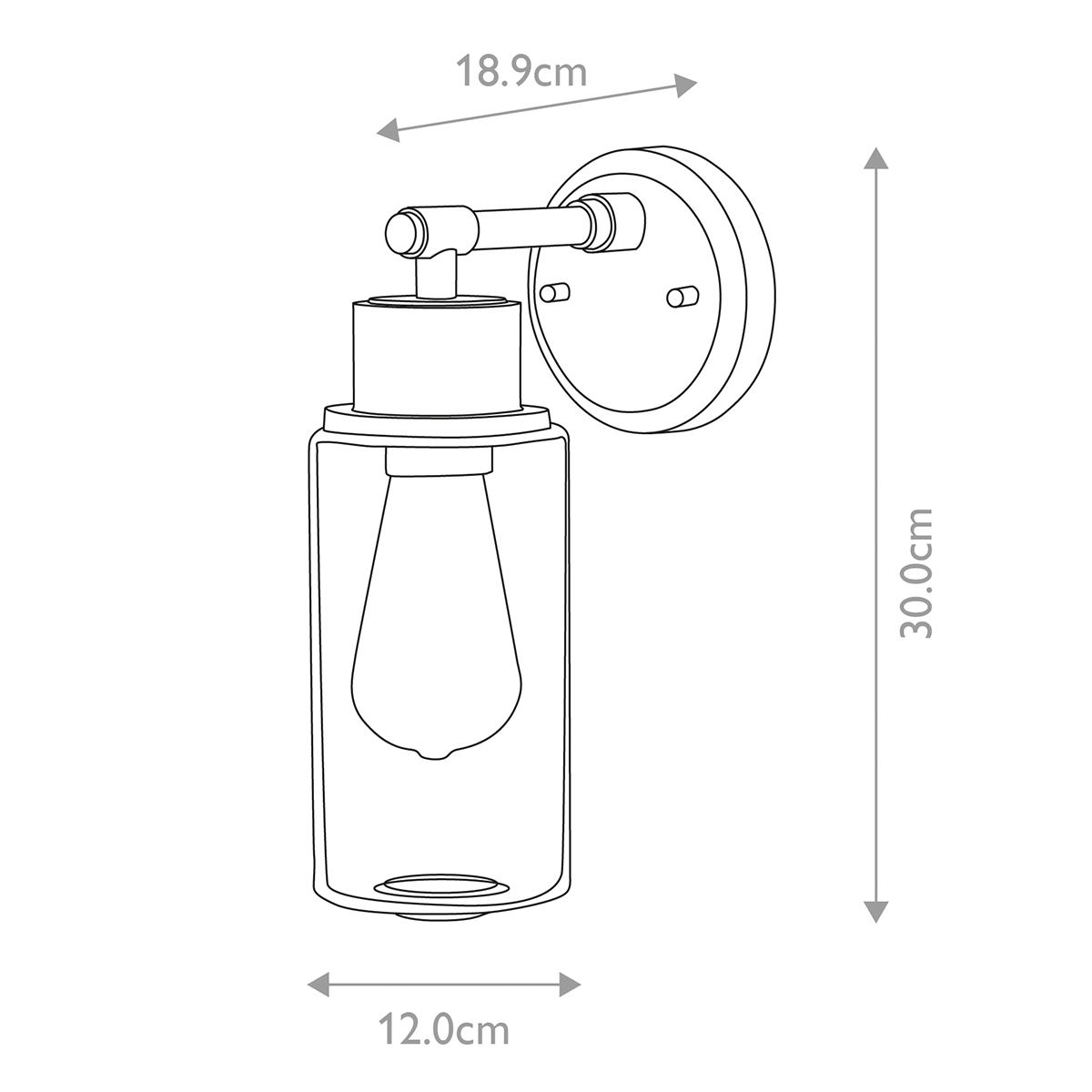 Бра с цилиндрическим прозрачным плафоном из стекла с пузырьками Elstead Lighting в Липецке