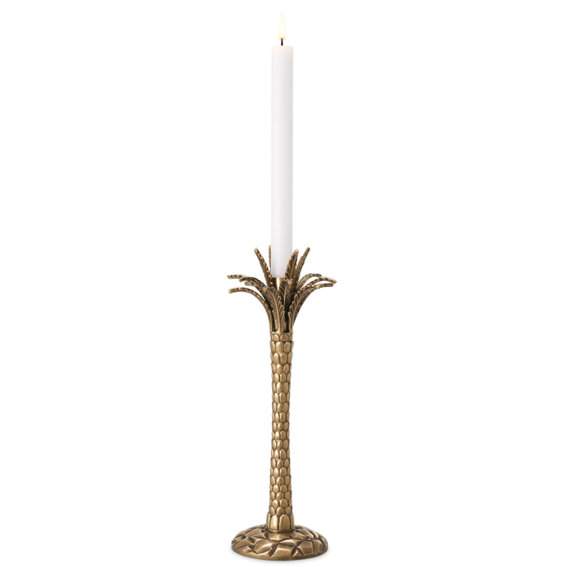 Подсвечник Eichholtz Candle Holder Palm Desert Винтажная латунь Подсвечник Eichholtz Candle Holder Palm Desert Винтажная латунь в Липецке | Loft Concept