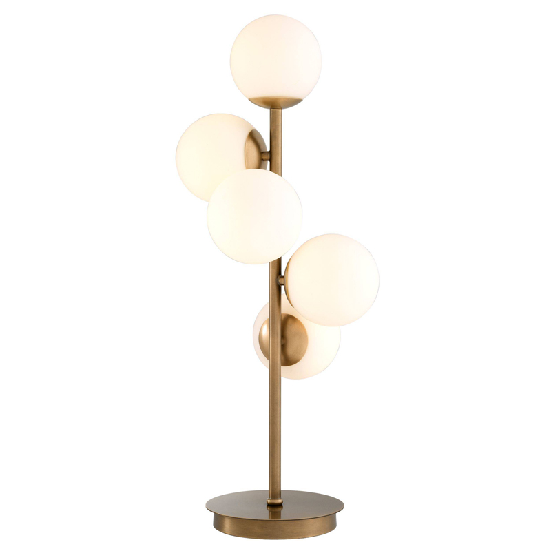 Настольная лампа Eichholtz Table Lamp Libris Латунь Античная полированная Белый Настольная лампа Eichholtz Table Lamp Libris Латунь Античная полированная Белый в Липецке | Loft Concept