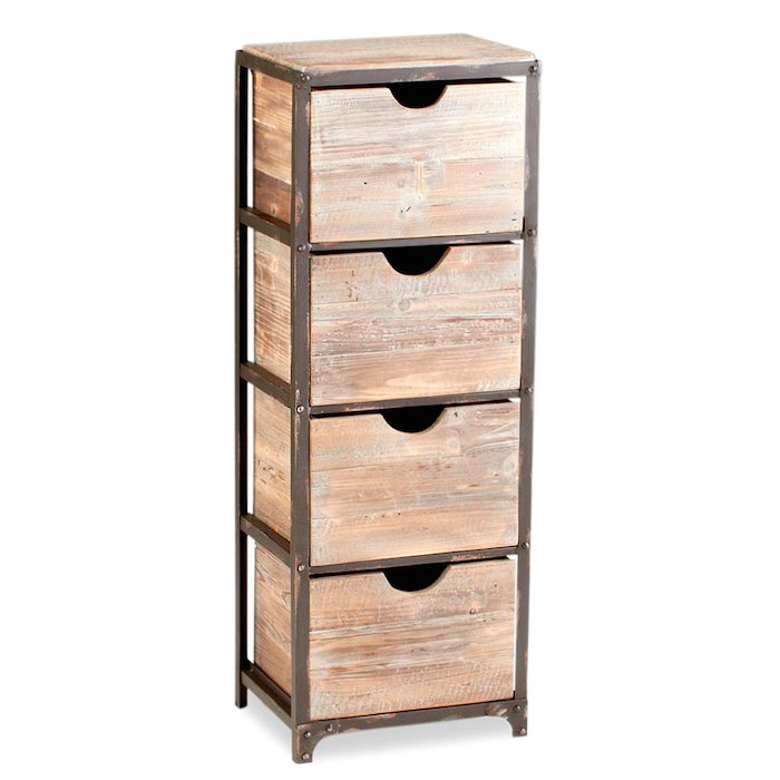 Тумба в винтажном стиле Industrial Metal Rust Tall Storage Shelf Тумба в винтажном стиле Industrial Metal Rust Tall Storage Shelf в Липецке | Loft Concept