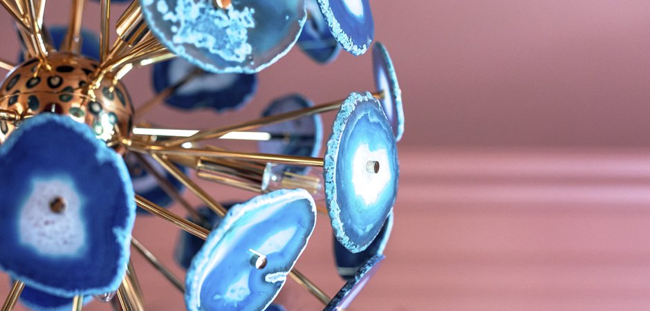 Люстра BRANQUINHO CHANDELIER AGATE blue Люстра BRANQUINHO CHANDELIER AGATE blue - Loft-Concept в Липецке