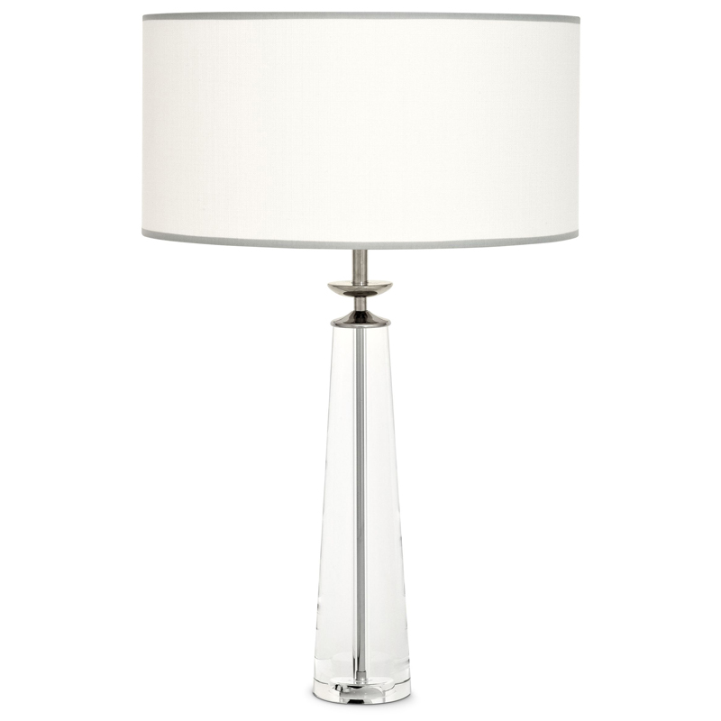 Настольная лампа Eichholtz Table Lamp Chaumon Прозрачный Белый Никель Настольная лампа Eichholtz Table Lamp Chaumon Прозрачный Белый Никель в Липецке | Loft Concept