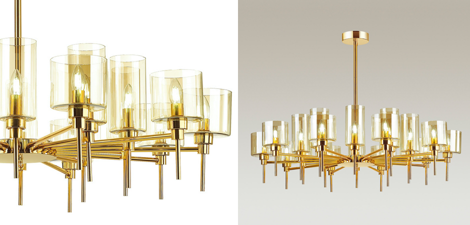 Люстра AXO Light Spillray Gold Lamps 20 Люстра AXO Light Spillray Gold Lamps 20 - Loft-Concept в Липецке