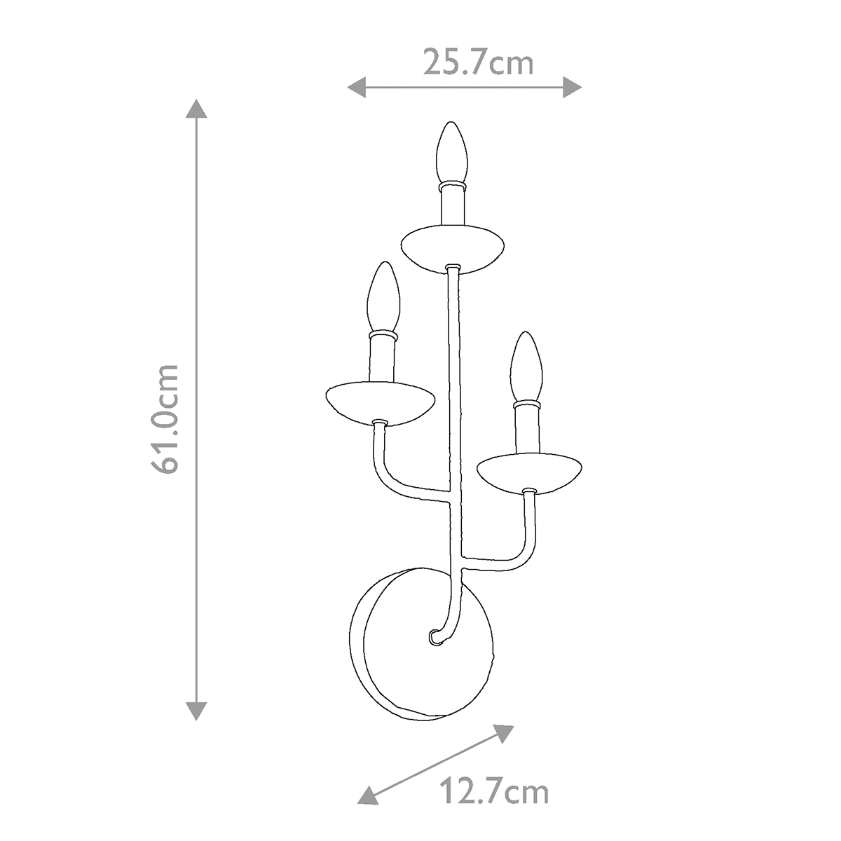Бра с 3-мя лампами в форме свеч и фактурным покрытием Feiss в Липецке