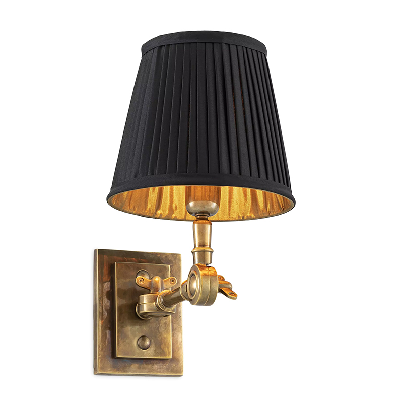 Бра Eichholtz Wall Lamp Wentworth Brass Черный Винтажная латунь Бра Eichholtz Wall Lamp Wentworth Brass Черный Винтажная латунь в Липецке | Loft Concept