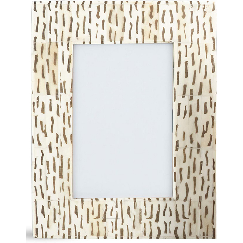 Фоторамка кость Beige Indian Bone Inlay photo frame Бежевый Коричневый Фоторамка кость Beige Indian Bone Inlay photo frame Бежевый Коричневый в Липецке | Loft Concept