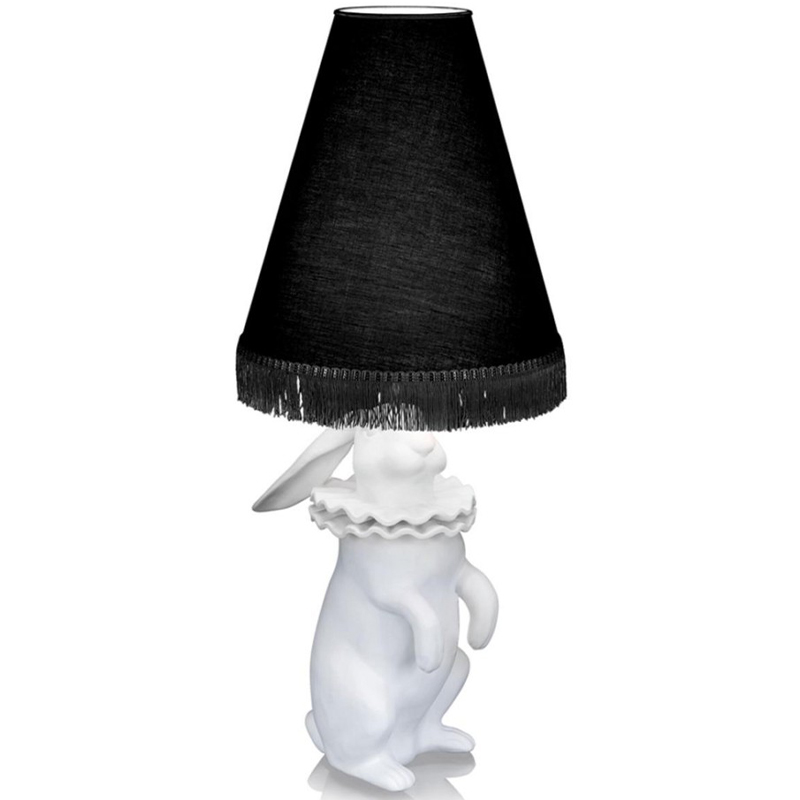 Настольная лампа Lamptable Rabbit Black Белый Черный Настольная лампа Lamptable Rabbit Black Белый Черный в Липецке | Loft Concept