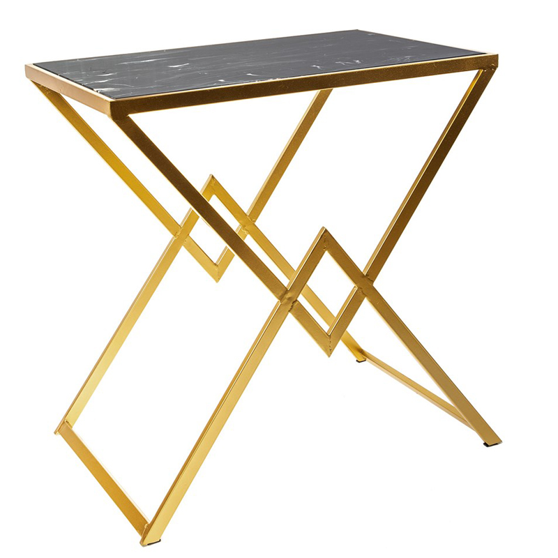 Приставной стол Marble Countertop Table черный мрамор Черный Мрамор Nero Золотой Приставной стол Marble Countertop Table черный мрамор Черный Мрамор Nero Золотой в Липецке | Loft Concept