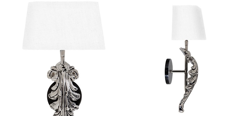 Бра Eichholtz Wall Lamp Beau Site Nickel+White Бра Eichholtz Wall Lamp Beau Site Nickel+White - Loft-Concept в Липецке