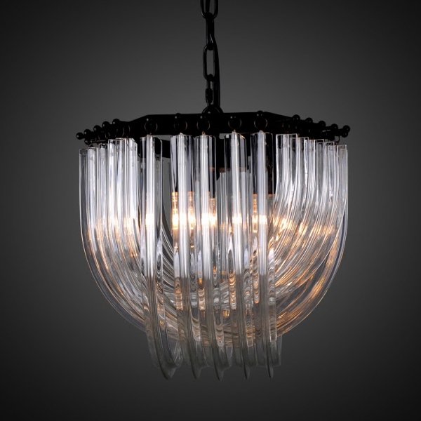 Люстра Frozen Glass Chandelier 33 Черный Люстра Frozen Glass Chandelier 33 Черный в Липецке | Loft Concept