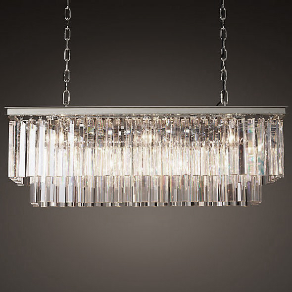 Люстра RH 1920S ODEON CLEAR GLASS FRINGE nickel Хром Люстра RH 1920S ODEON CLEAR GLASS FRINGE nickel Хром в Липецке | Loft Concept