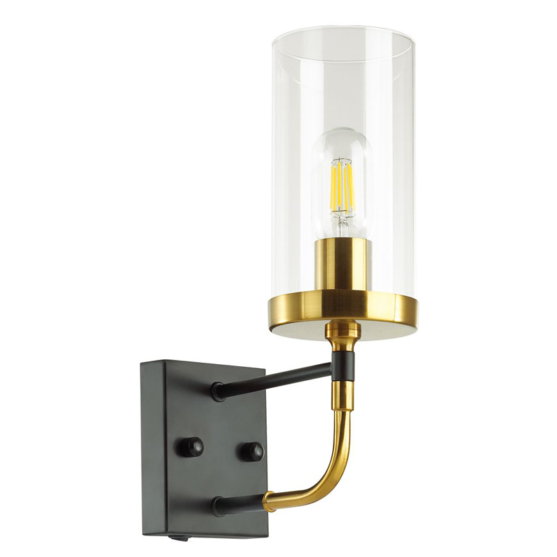 Бра Greger Sconce Прозрачный Глянцевое золото Черный Бра Greger Sconce Прозрачный Глянцевое золото Черный в Липецке | Loft Concept