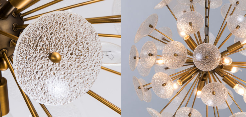 Люстра Sputnik Textured Glass White Chandelier Люстра Sputnik Textured Glass White Chandelier - Loft-Concept в Липецке