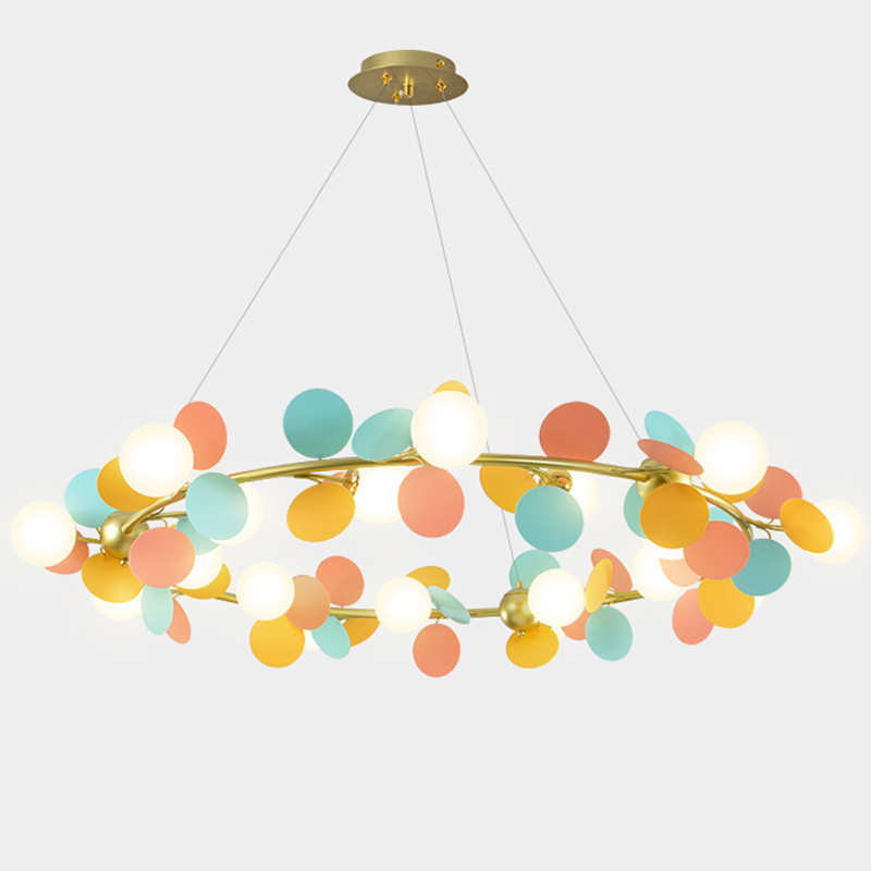 Люстра MATISSE Chandelier circle multicolor Золотой Белый Мульти Люстра MATISSE Chandelier circle multicolor Золотой Белый Мульти в Липецке | Loft Concept