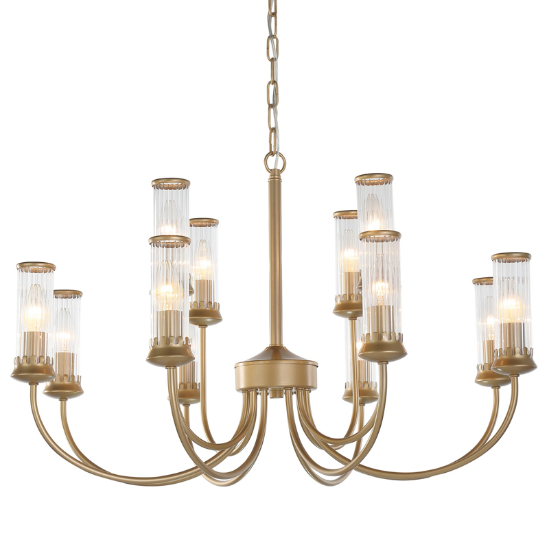 Люстра Morgane Chandelier gold 78 Золотой Прозрачный Люстра Morgane Chandelier gold 78 Золотой Прозрачный в Липецке | Loft Concept