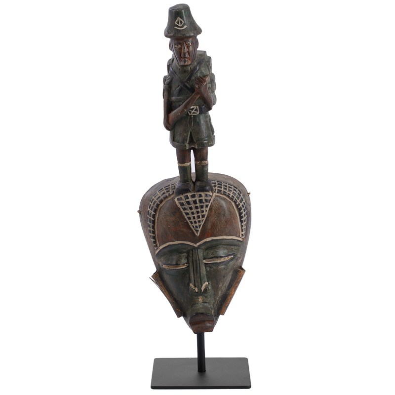 Маска African Mask Hunter Коричневый Черный Маска African Mask Hunter Коричневый Черный в Липецке | Loft Concept