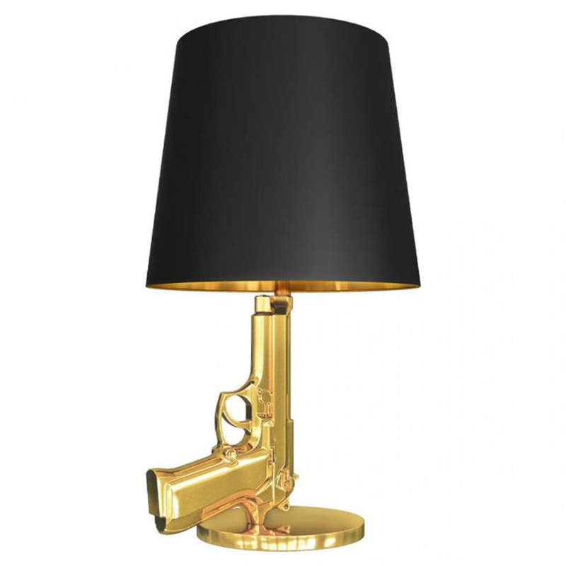 Настольная лампа Flos Gun Table Lamp Золотой Черный Настольная лампа Flos Gun Table Lamp Золотой Черный в Липецке | Loft Concept