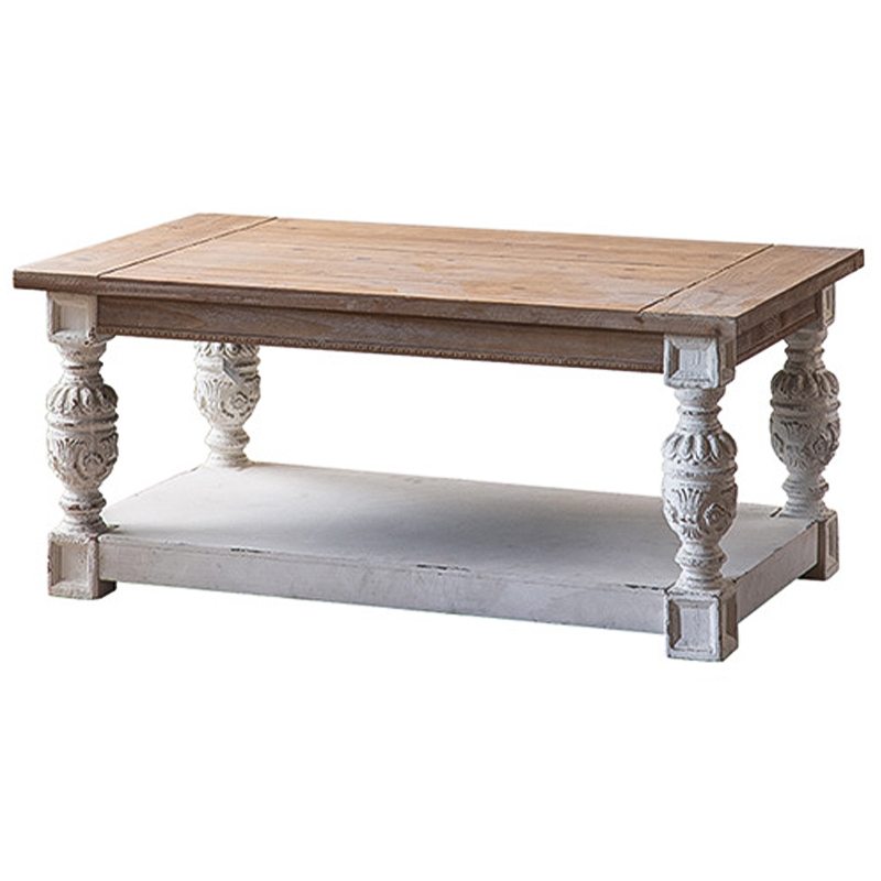 Кофейный стол Garland Provence Coffee Table Белый Древесина Кофейный стол Garland Provence Coffee Table Белый Древесина в Липецке | Loft Concept