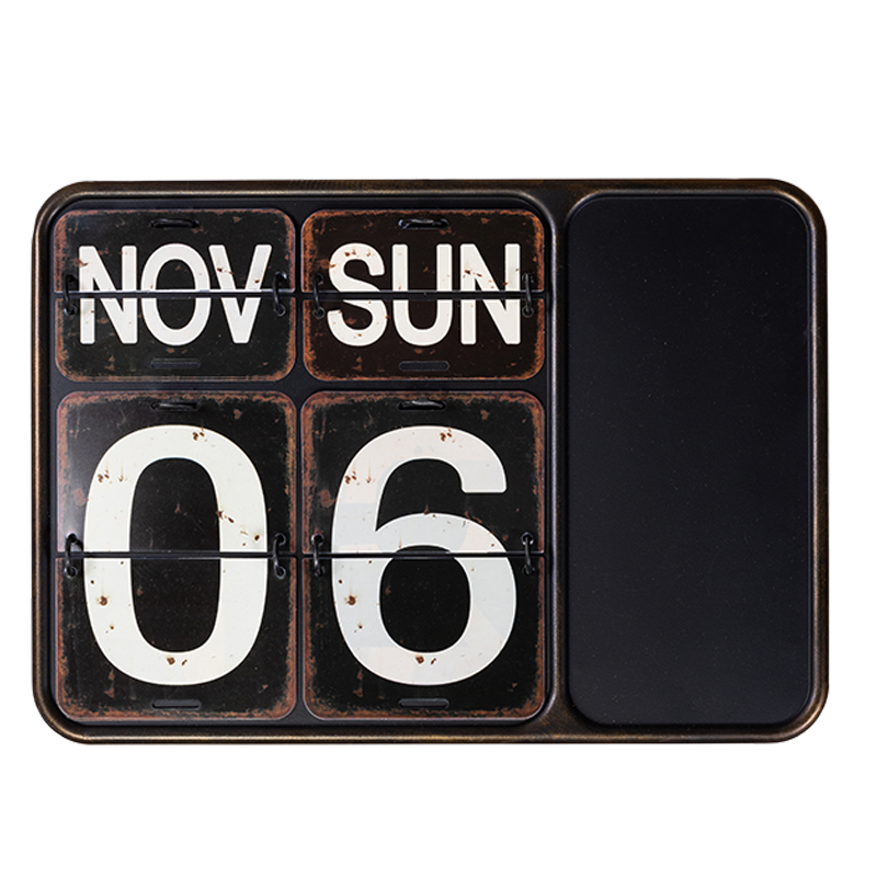 Аксессуар на стену Wall calendar Винтажный черный Аксессуар на стену Wall calendar Винтажный черный в Липецке | Loft Concept
