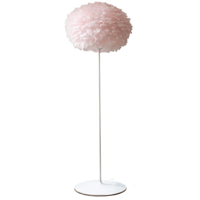 Торшер из перьев Plumage Pink Розовый пастельный Белый Торшер из перьев Plumage Pink Розовый пастельный Белый в Липецке | Loft Concept