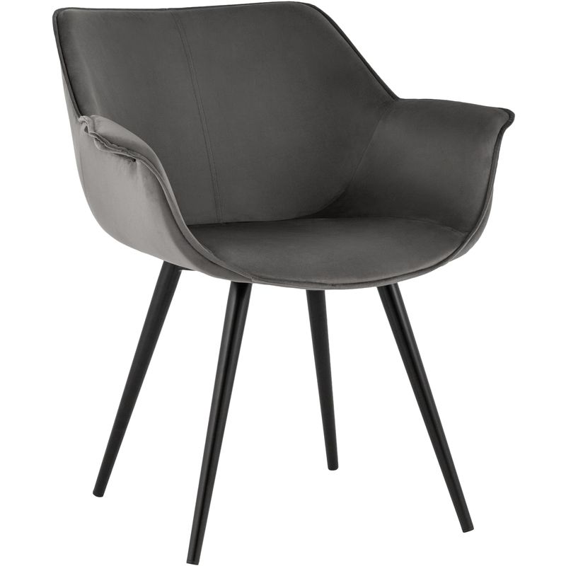 Стул Mason chair Темно-Серый велюр Серый Черный Стул Mason chair Темно-Серый велюр Серый Черный в Липецке | Loft Concept