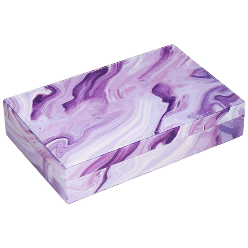 Шкатулка Marble Pattern Box violet Фиолетовый Шкатулка Marble Pattern Box violet Фиолетовый в Липецке | Loft Concept