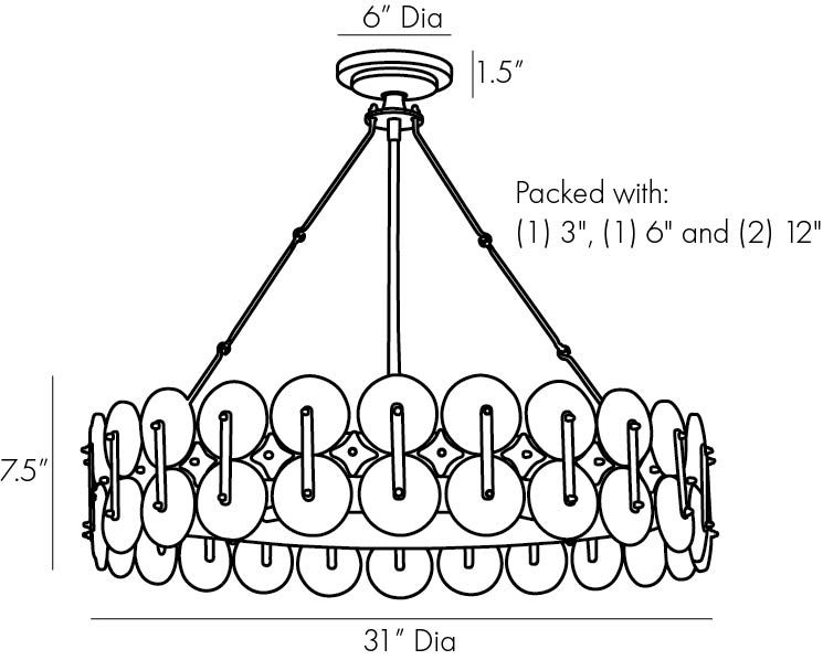 Люстра Arteriors RONDELLE CHANDELIER Люстра Arteriors RONDELLE CHANDELIER в Липецке
