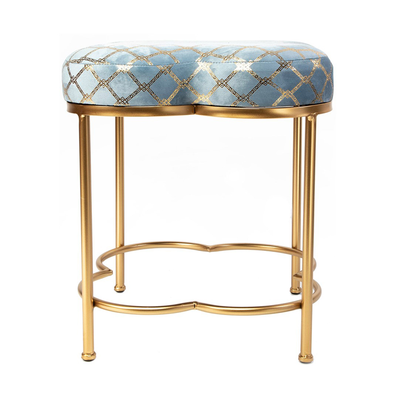 Пуф PUF Frame of Clover & Upholstery Gold Mesh голубой Голубой Золотой Пуф PUF Frame of Clover & Upholstery Gold Mesh голубой Голубой Золотой в Липецке | Loft Concept