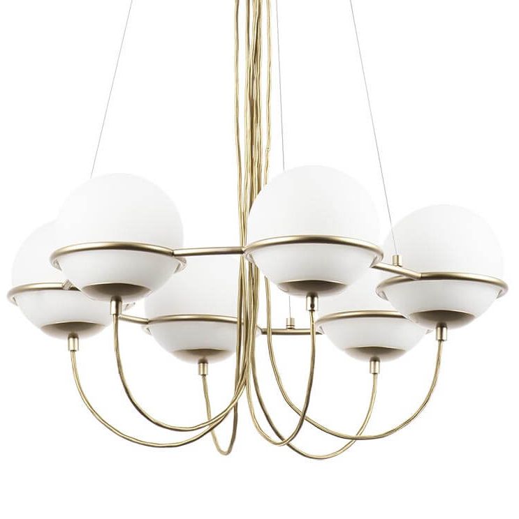 Люстра Melissa Chandelier Champagne 6 Белый Золотой Шампань Люстра Melissa Chandelier Champagne 6 Белый Золотой Шампань в Липецке | Loft Concept