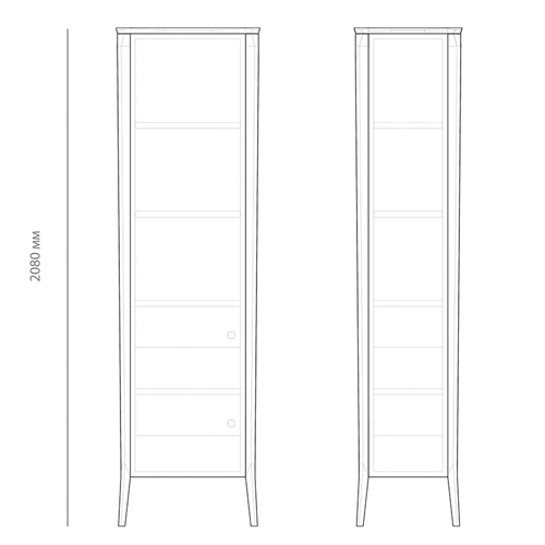 Витрина правая из массива дуба с 5-ю полками и 2-мя ящиками Tasteful Furniture Витрина правая из массива дуба с 5-ю полками и 2-мя ящиками Tasteful Furniture в Липецке