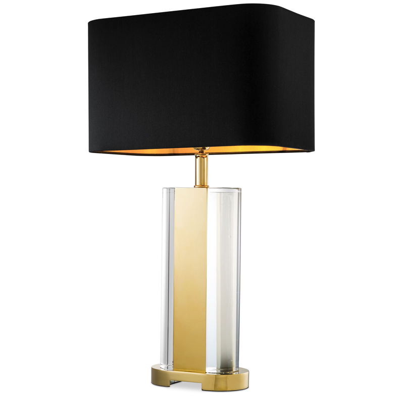 Настольная лампа Eichholtz Table Lamp Vittore Прозрачный Черный Глянцевое золото Настольная лампа Eichholtz Table Lamp Vittore Прозрачный Черный Глянцевое золото в Липецке | Loft Concept