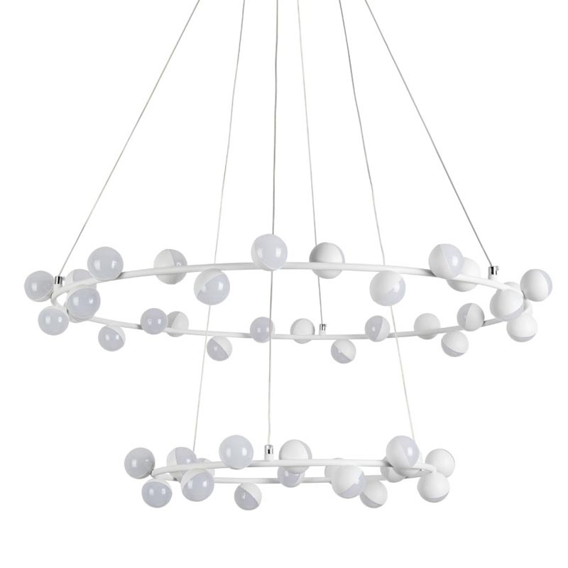 Люстра Vilelme Chandelier white double Белый Люстра Vilelme Chandelier white double Белый в Липецке | Loft Concept