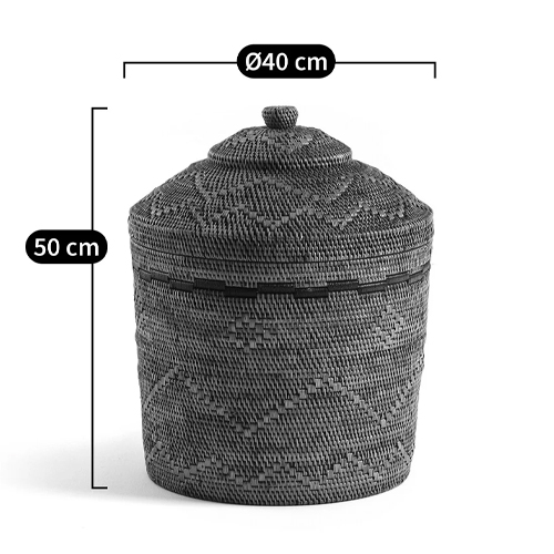 Корзина с крышкой из плетеного ротанга Jumaane Wicker Basket Корзина с крышкой из плетеного ротанга Jumaane Wicker Basket в Липецке