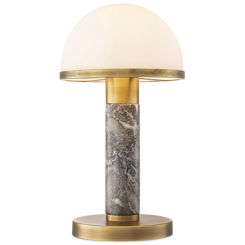 Настольная лампа Eichholtz Table Lamp Ziegel Белый Серый Латунь Настольная лампа Eichholtz Table Lamp Ziegel Белый Серый Латунь в Липецке | Loft Concept