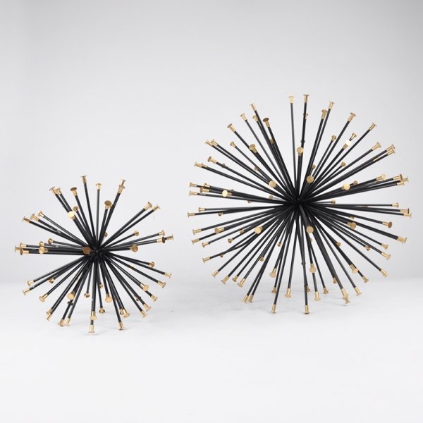 Декоративный элемент Black Roll Urchins Черный Золотой Декоративный элемент Black Roll Urchins Черный Золотой в Липецке | Loft Concept