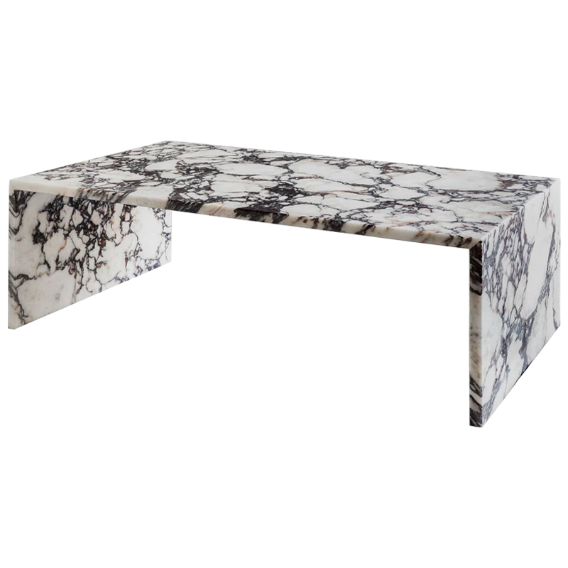 Кофейный стол Patricio Marble Coffee Table Белый Коричневый Молочный Кофейный стол Patricio Marble Coffee Table Белый Коричневый Молочный в Липецке | Loft Concept