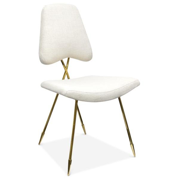 Стул Jonathan Adler Maxime Dining stool Бежево-серый Золотой Стул Jonathan Adler Maxime Dining stool Бежево-серый Золотой в Липецке | Loft Concept