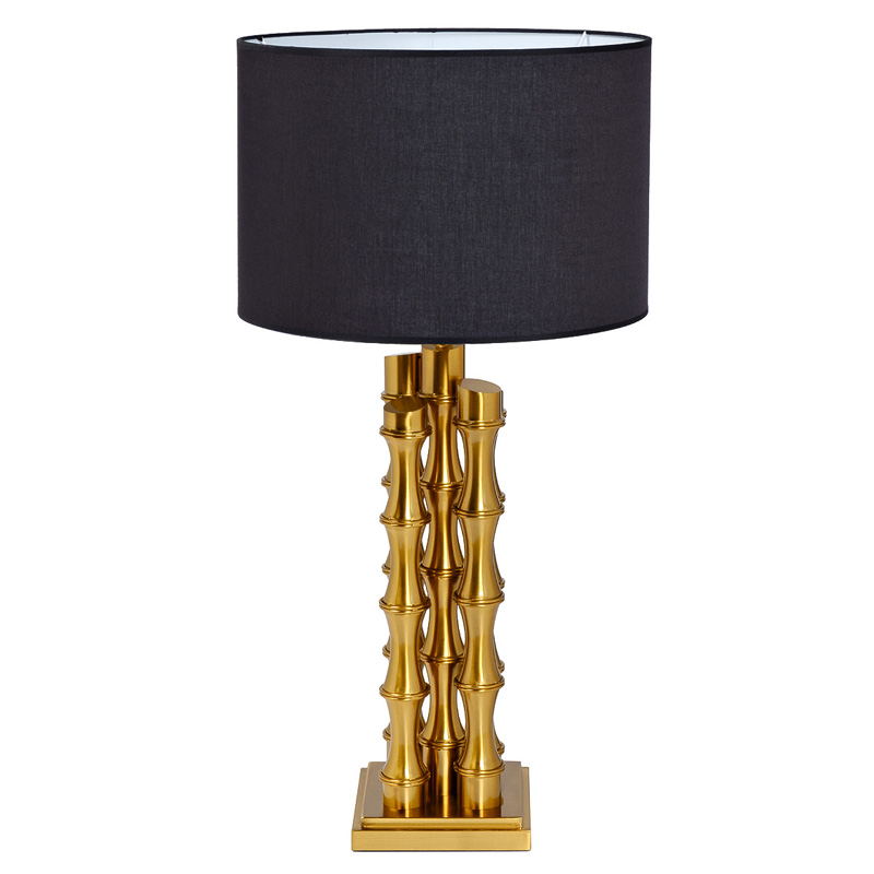 Настольная лампа с Черным Абажуром Damian Gold Table Lamp Глянцевое золото Черный Настольная лампа с Черным Абажуром Damian Gold Table Lamp Глянцевое золото Черный в Липецке | Loft Concept