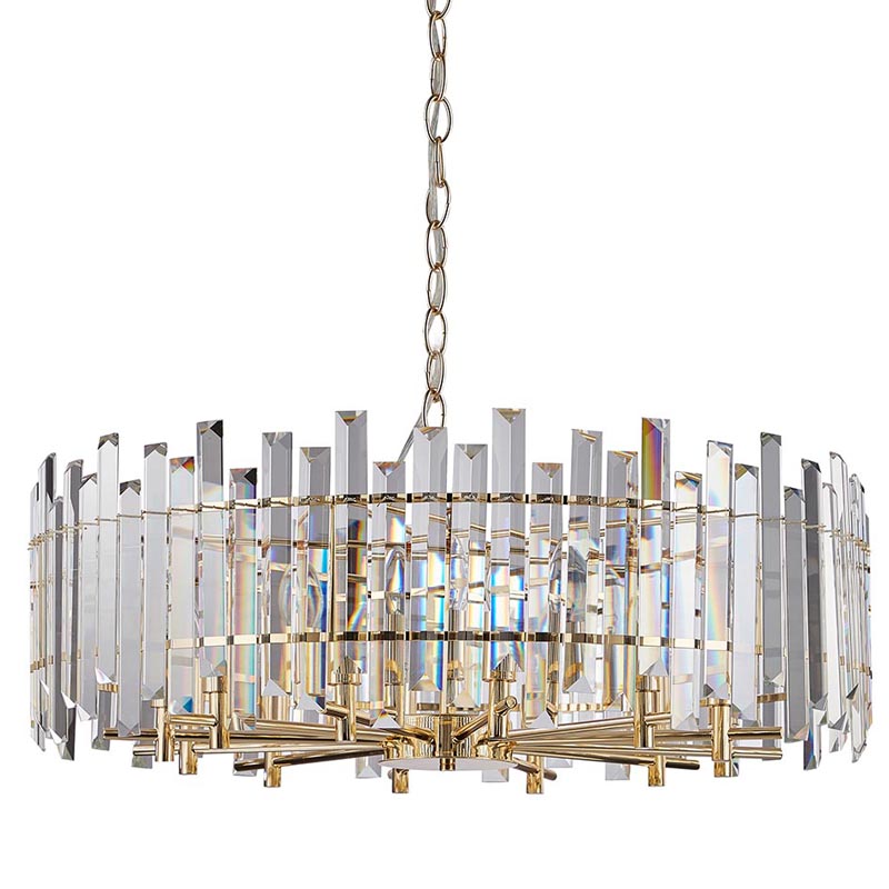 Люстра Langley Chandelier gold 80 Золотой Прозрачный Люстра Langley Chandelier gold 80 Золотой Прозрачный в Липецке | Loft Concept