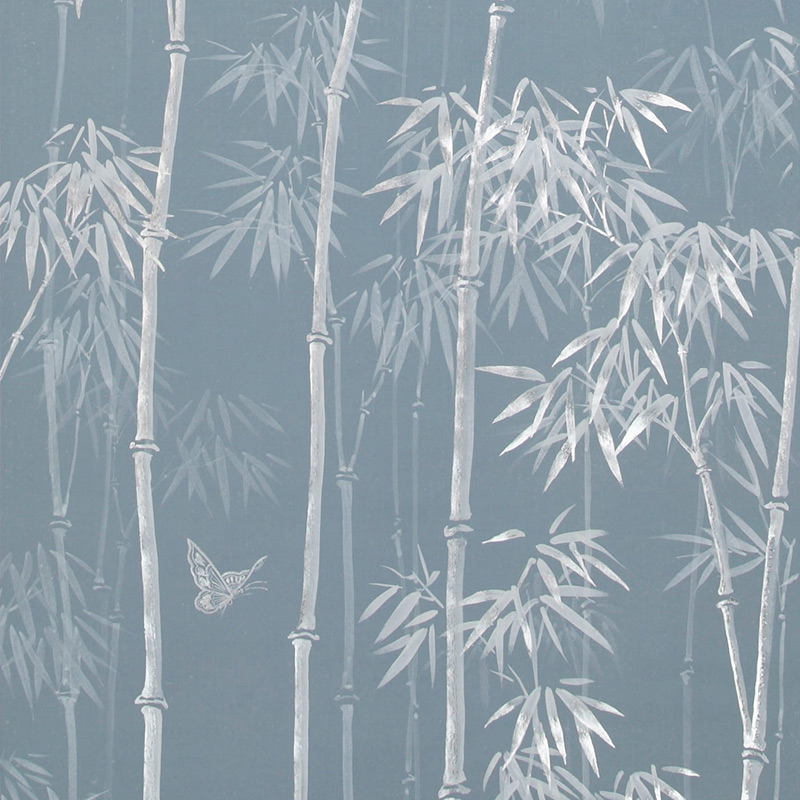 Обои ручная роспись Distant Bamboo Special Colourway on Azure Cobalt painted Xuan paper Обои ручная роспись Distant Bamboo Special Colourway on Azure Cobalt painted Xuan paper в Липецке | Loft Concept