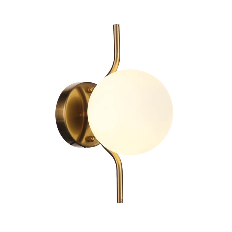 Бра B.LUX C Ball wall lamps Белое матовое стекло Латунь Бра B.LUX C Ball wall lamps Белое матовое стекло Латунь в Липецке | Loft Concept