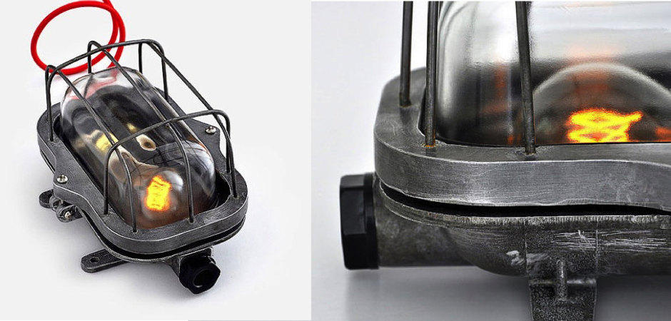 Настенная лампа Steampunk Cage Glass Edison Wall Lamp Настенная лампа Steampunk Cage Glass Edison Wall Lamp - Loft-Concept в Липецке