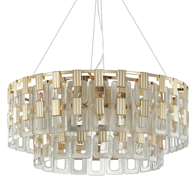 Люстра Ribbed Elements Pendant Round 67 Золотой Прозрачное Стекло Люстра Ribbed Elements Pendant Round 67 Золотой Прозрачное Стекло в Липецке | Loft Concept